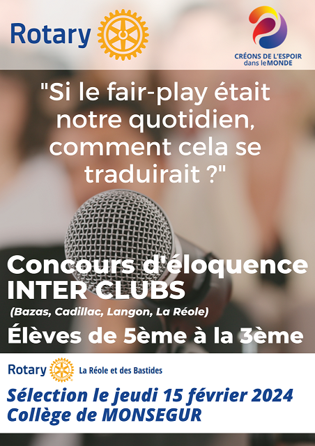 ROT LA REOLE Concours déloquence interclubs 5eme et 3eme 2024ok